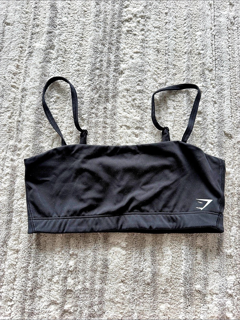 Gymshark Bandeau Sports Bra Black Crop Top